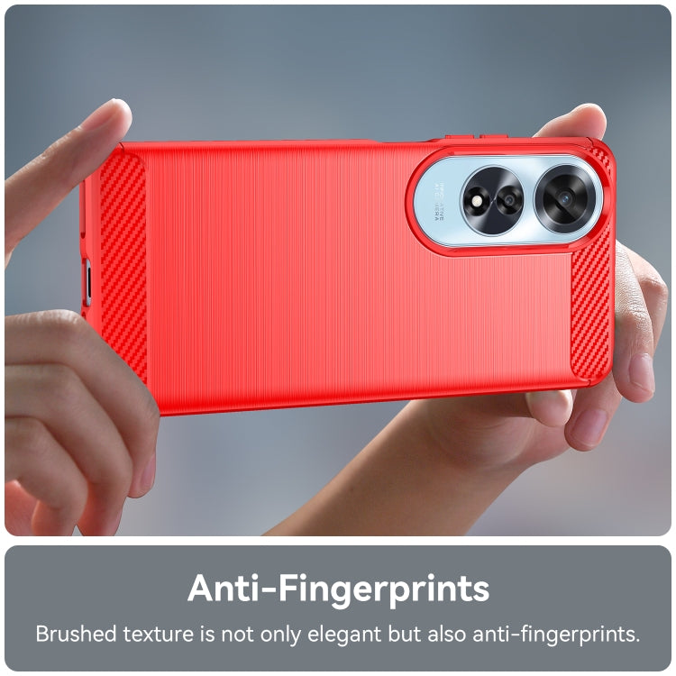 For OPPO A60 Carbon Fiber Brushed Texture TPU Phone Case