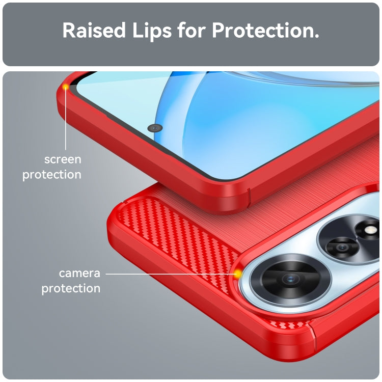 For OPPO A60 Carbon Fiber Brushed Texture TPU Phone Case