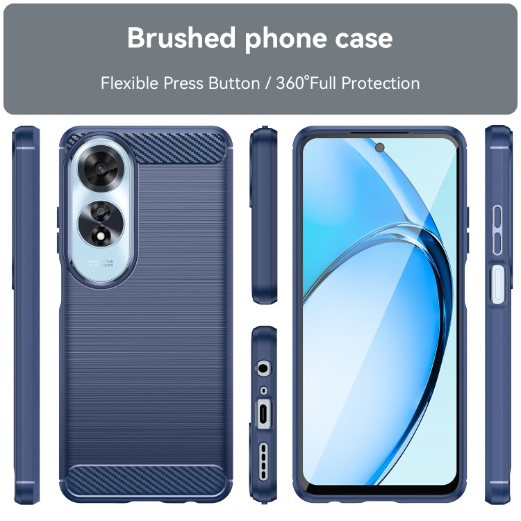 For OPPO A60 Carbon Fiber Brushed Texture TPU Phone Case