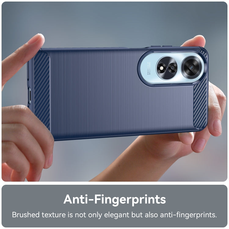 For OPPO A60 Carbon Fiber Brushed Texture TPU Phone Case