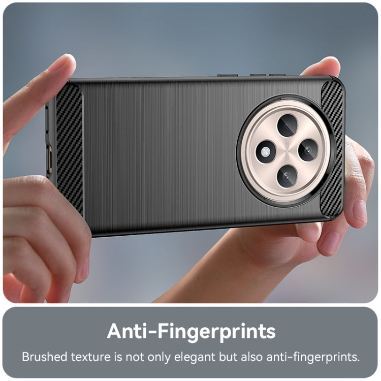 For OPPO Reno12 F 4G Carbon Fiber Brushed Texture TPU Phone Case