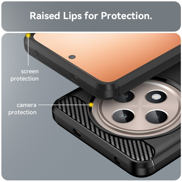 For OPPO Reno12 F 4G Carbon Fiber Brushed Texture TPU Phone Case