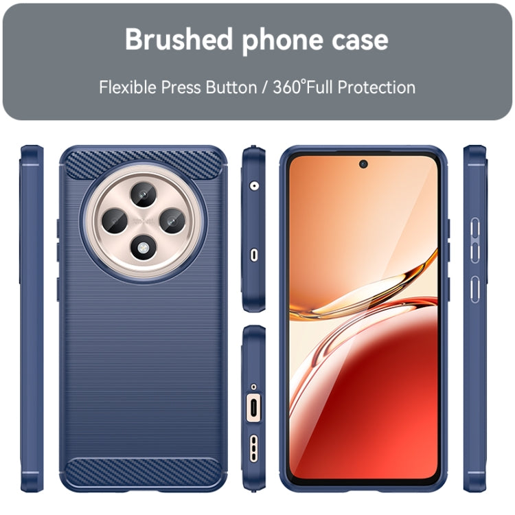 For OPPO Reno12 F 4G Carbon Fiber Brushed Texture TPU Phone Case