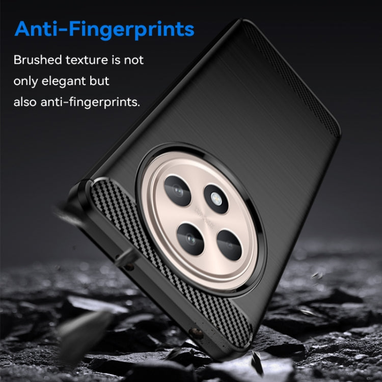 For OPPO Reno12 F 5G Carbon Fiber Brushed Texture TPU Phone Case