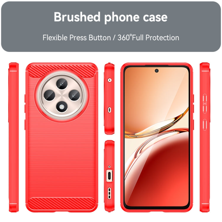 For OPPO Reno12 F 5G Carbon Fiber Brushed Texture TPU Phone Case