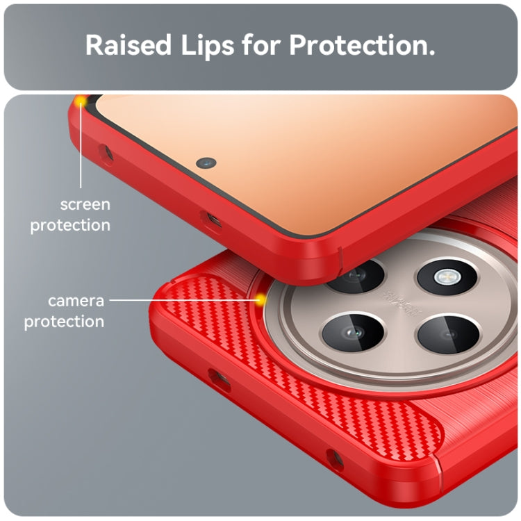 For OPPO Reno12 F 5G Carbon Fiber Brushed Texture TPU Phone Case