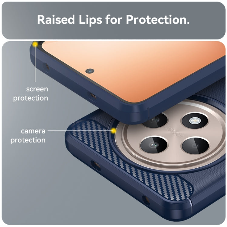 For OPPO Reno12 F 5G Carbon Fiber Brushed Texture TPU Phone Case