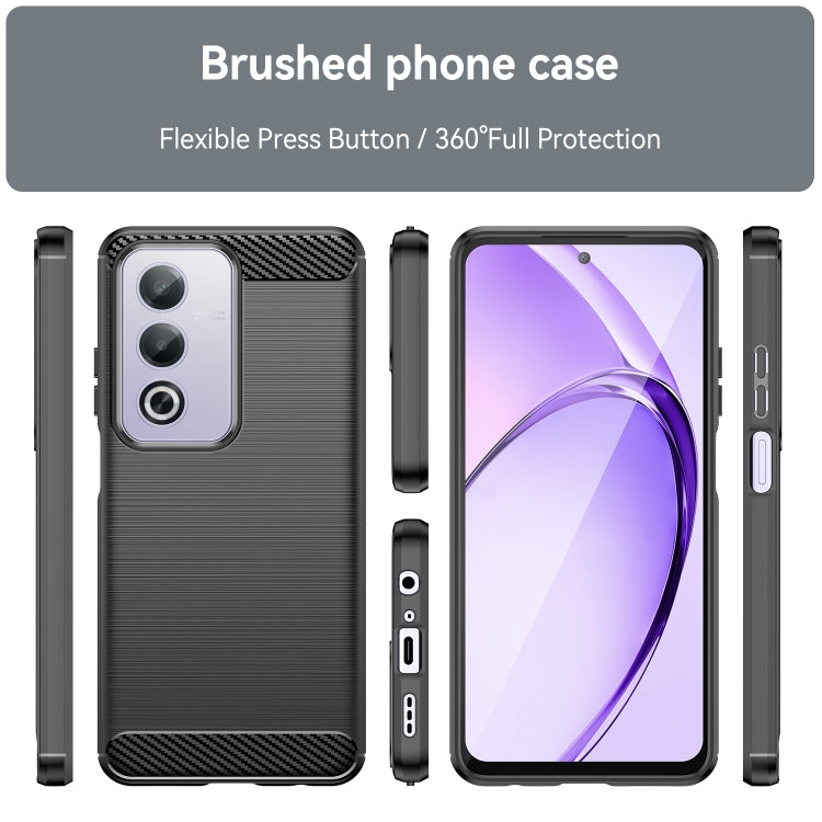 For OPPO A3 Pro India Carbon Fiber Brushed Texture TPU Phone Case