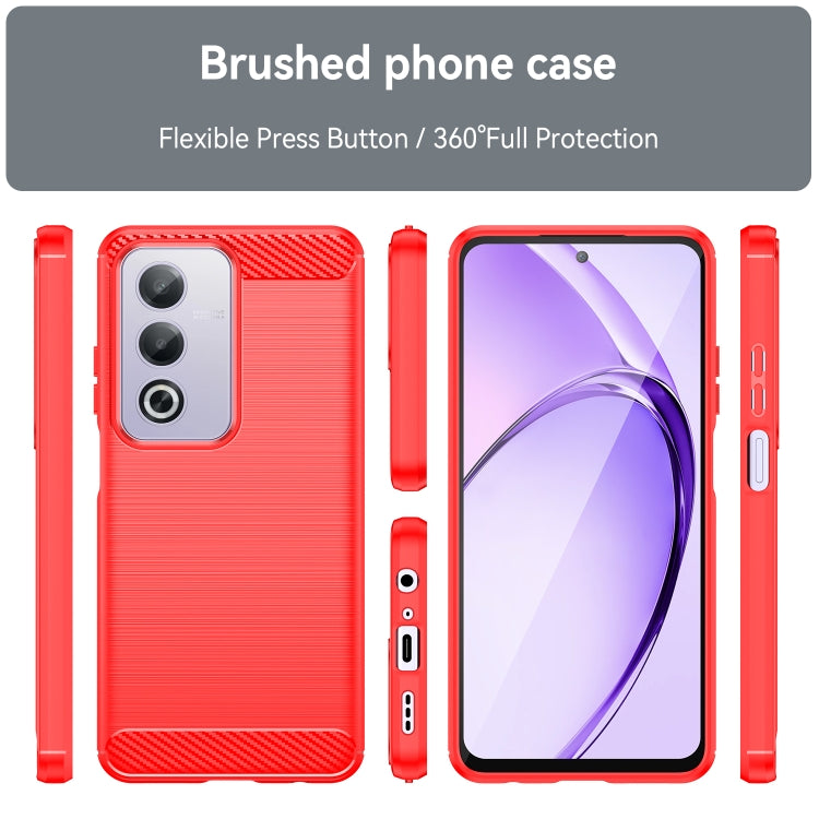 For OPPO A3 Pro India Carbon Fiber Brushed Texture TPU Phone Case