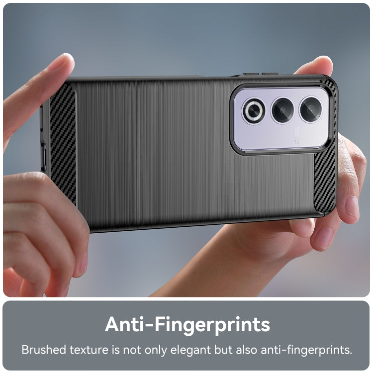 For OPPO A3 Energy Carbon Fiber Brushed Texture TPU Phone Case