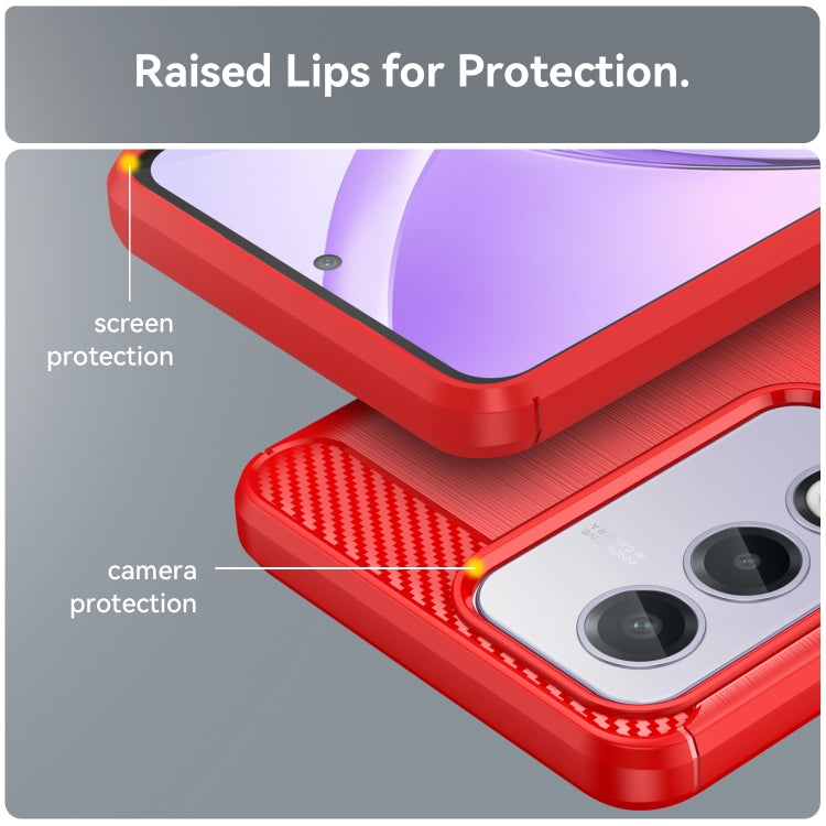 For OPPO A3 Energy Carbon Fiber Brushed Texture TPU Phone Case
