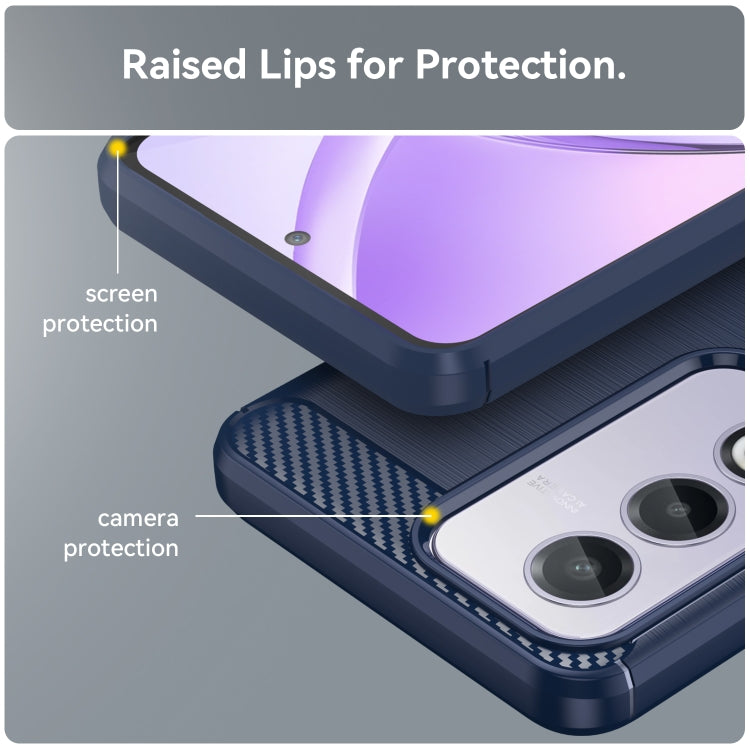 For OPPO A3 Energy Carbon Fiber Brushed Texture TPU Phone Case