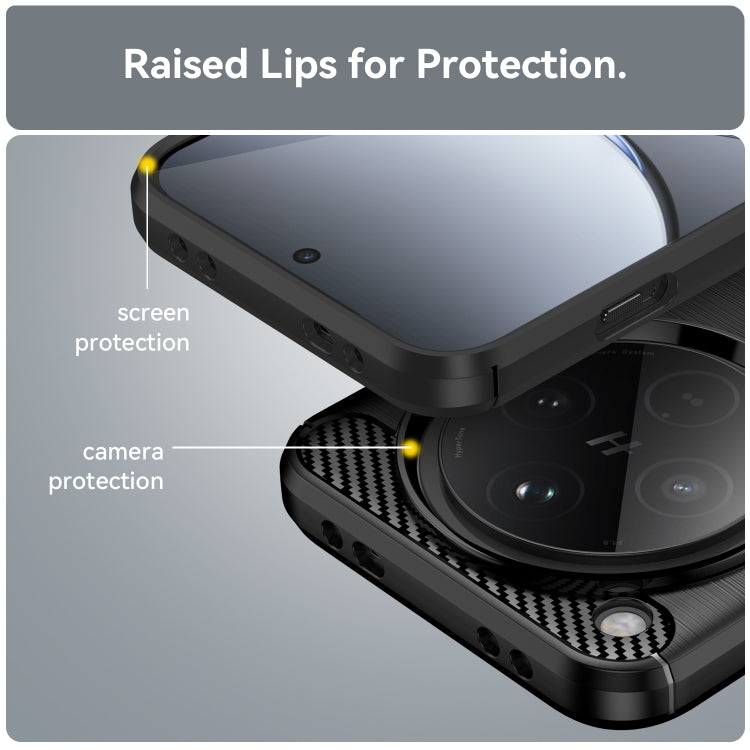For OPPO Find X8 Carbon Fiber Brushed Texture TPU Phone Case