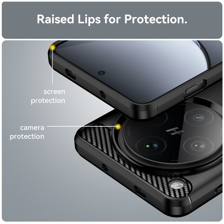 For OPPO Find X8 Pro Carbon Fiber Brushed Texture TPU Phone Case