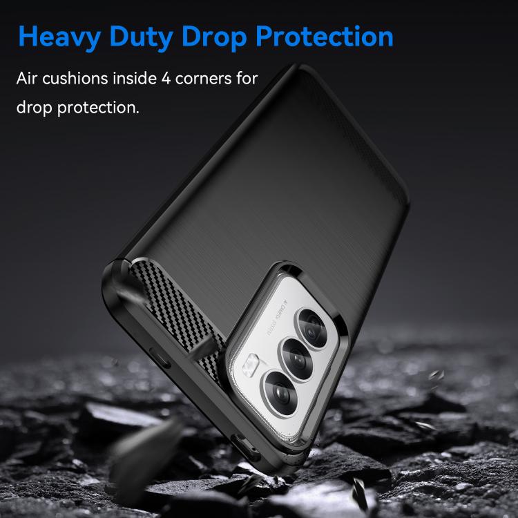 For OPPO Reno12 Pro Global Carbon Fiber Brushed Texture TPU Phone Case