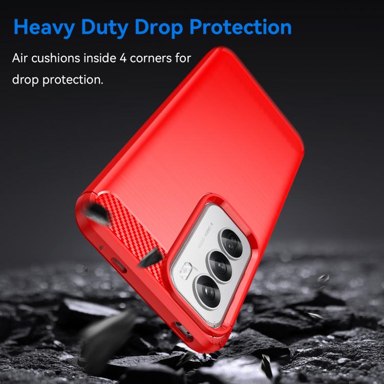 For OPPO Reno12 Pro Global Carbon Fiber Brushed Texture TPU Phone Case