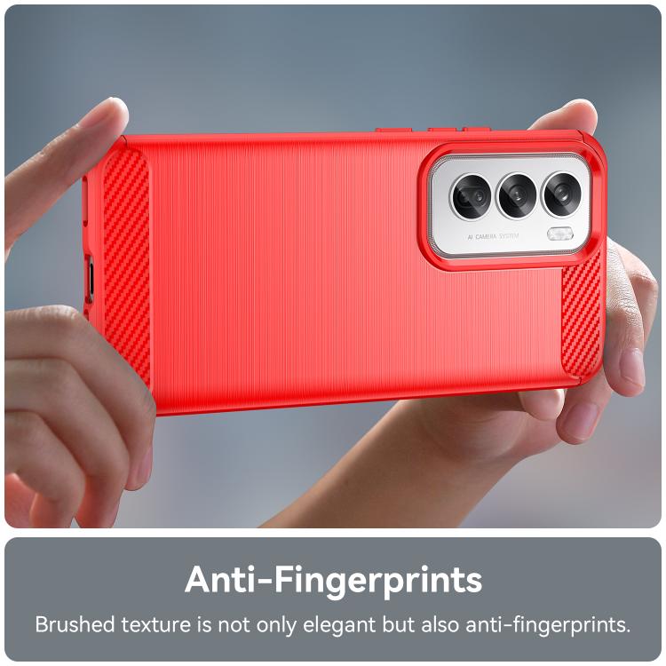 For OPPO Reno12 Pro Global Carbon Fiber Brushed Texture TPU Phone Case