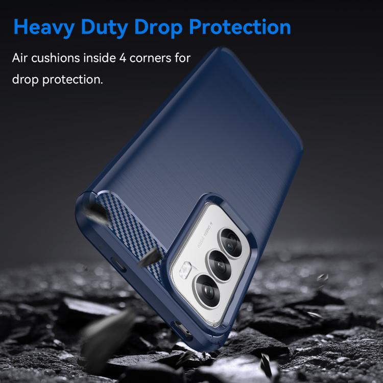 For OPPO Reno12 Pro Global Carbon Fiber Brushed Texture TPU Phone Case