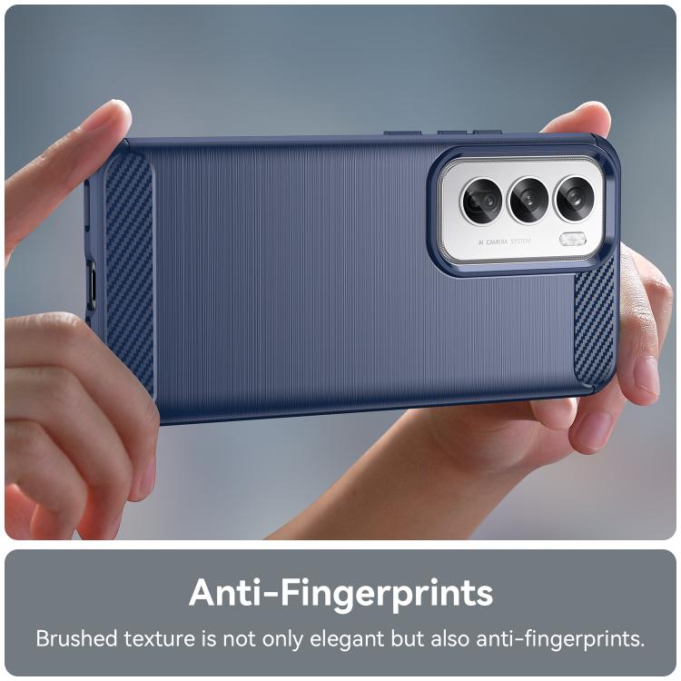 For OPPO Reno12 Pro Global Carbon Fiber Brushed Texture TPU Phone Case