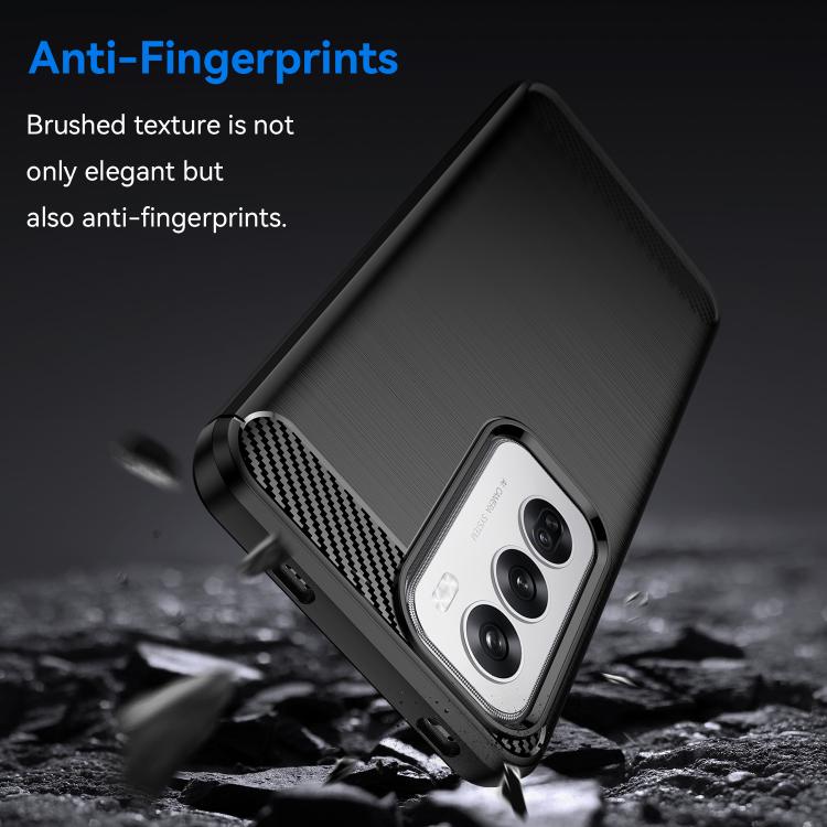 For OPPO Reno12 Global Carbon Fiber Brushed Texture TPU Phone Case