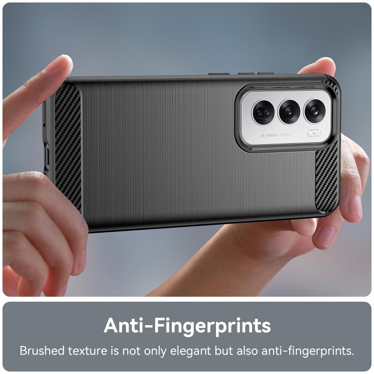 For OPPO Reno12 Global Carbon Fiber Brushed Texture TPU Phone Case
