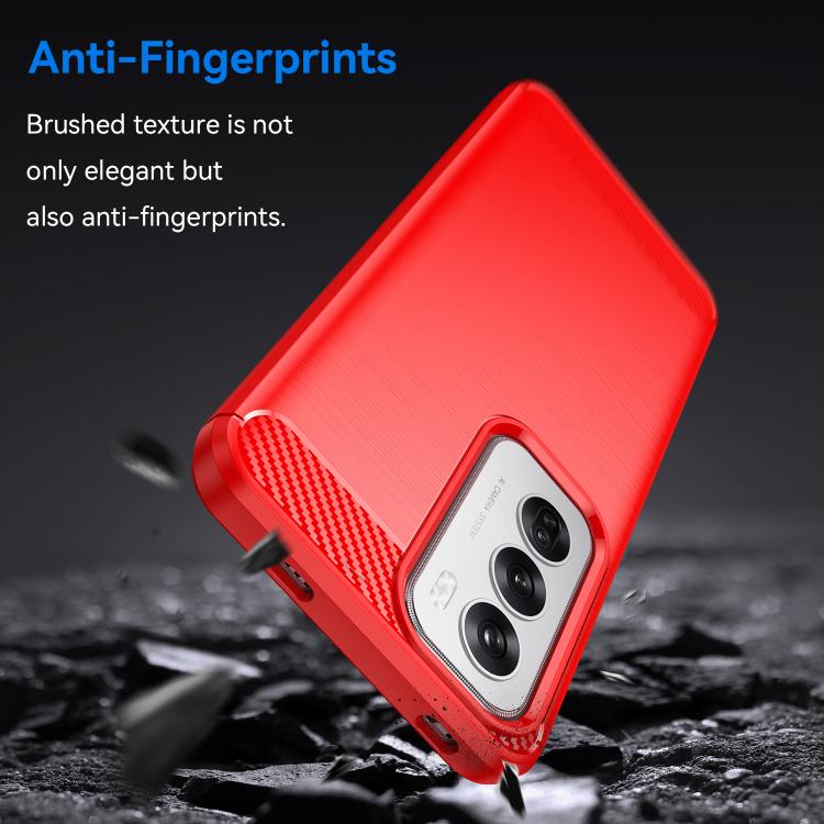 For OPPO Reno12 Global Carbon Fiber Brushed Texture TPU Phone Case