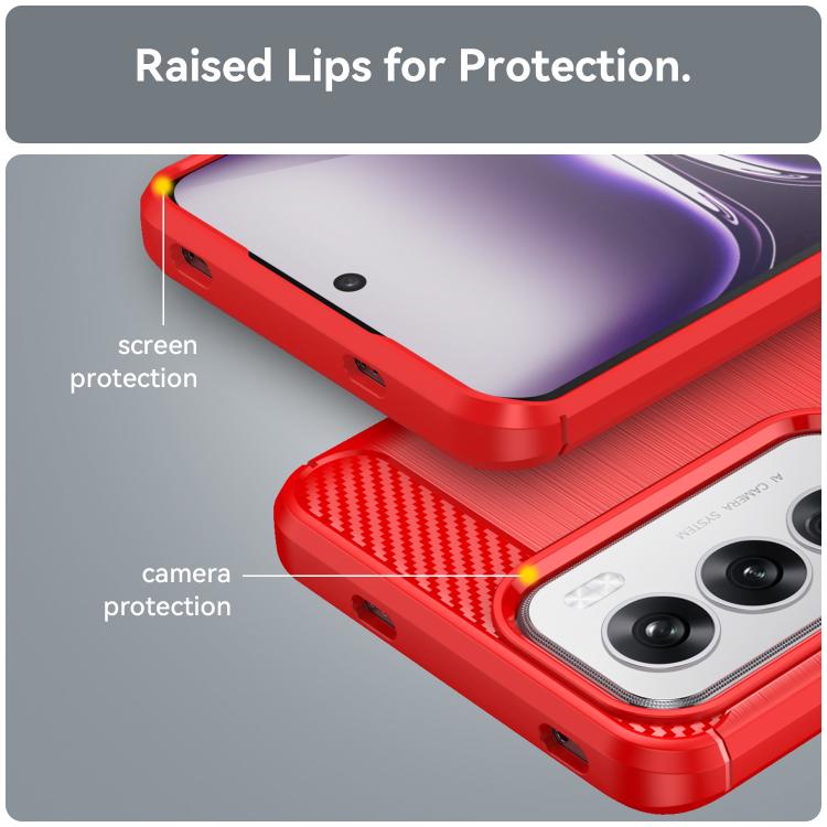 For OPPO Reno12 Global Carbon Fiber Brushed Texture TPU Phone Case