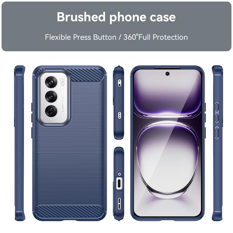 For OPPO Reno12 Global Carbon Fiber Brushed Texture TPU Phone Case
