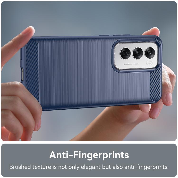 For OPPO Reno12 Global Carbon Fiber Brushed Texture TPU Phone Case