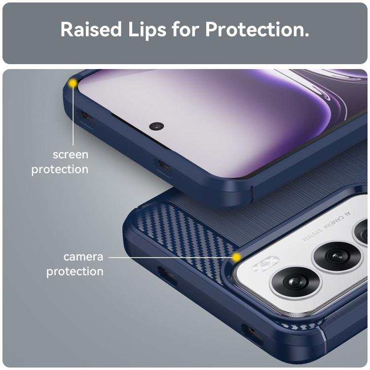 For OPPO Reno12 Global Carbon Fiber Brushed Texture TPU Phone Case