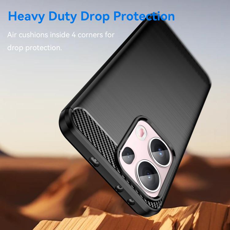 For OPPO Reno13 Pro Global Carbon Fiber Brushed Texture TPU Phone Case