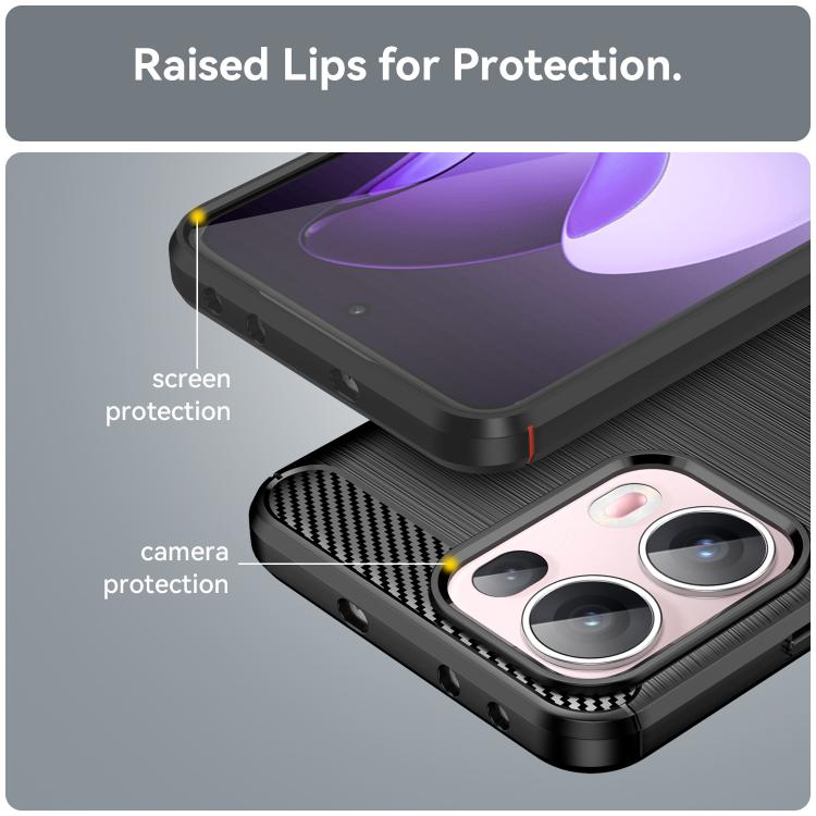 For OPPO Reno13 Pro Global Carbon Fiber Brushed Texture TPU Phone Case