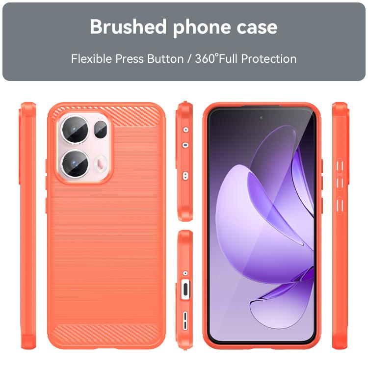 For OPPO Reno13 Pro Global Carbon Fiber Brushed Texture TPU Phone Case