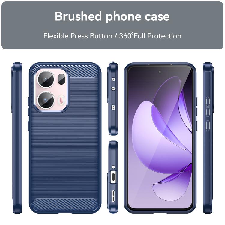 For OPPO Reno13 Pro Global Carbon Fiber Brushed Texture TPU Phone Case