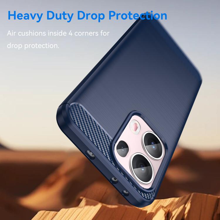 For OPPO Reno13 Pro Global Carbon Fiber Brushed Texture TPU Phone Case