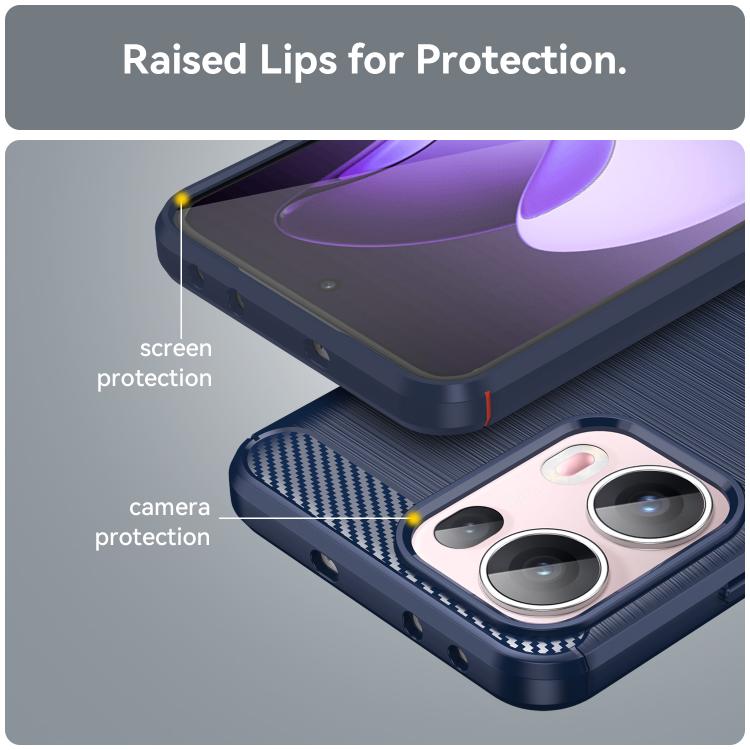 For OPPO Reno13 Pro Global Carbon Fiber Brushed Texture TPU Phone Case