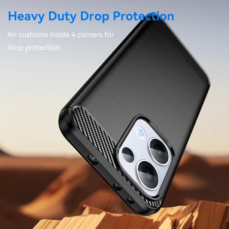 For OPPO Reno13 Global Carbon Fiber Brushed Texture TPU Phone Case