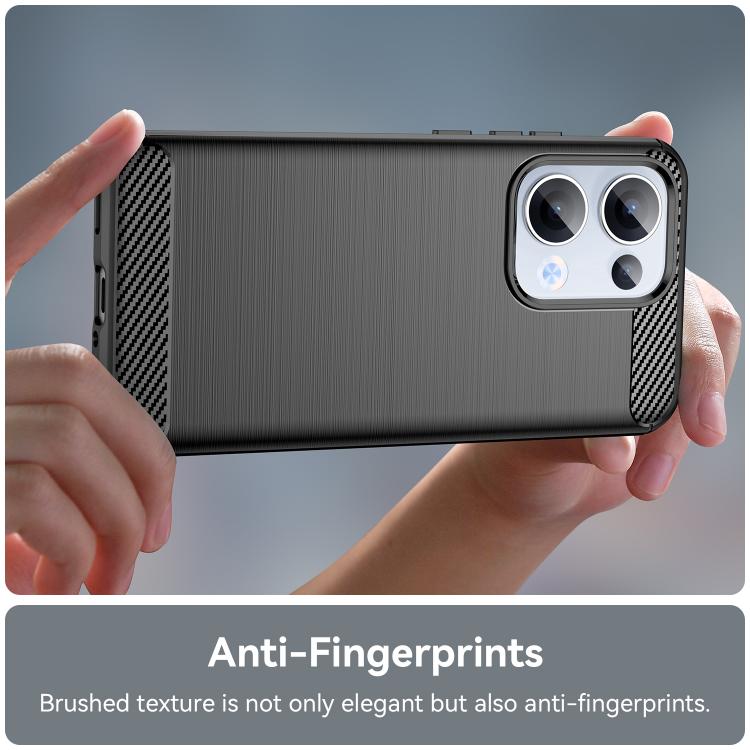 For OPPO Reno13 Global Carbon Fiber Brushed Texture TPU Phone Case