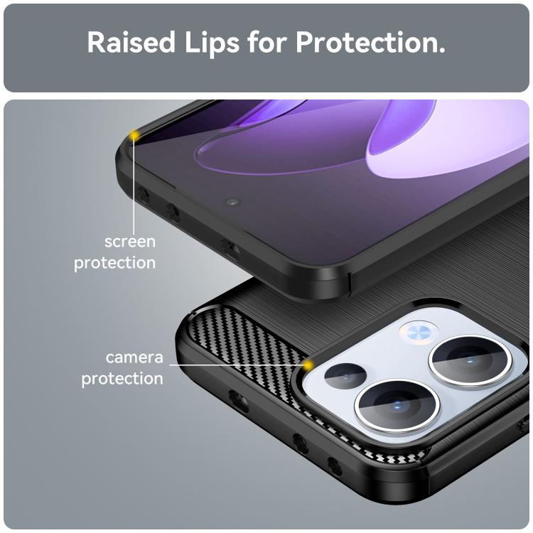 For OPPO Reno13 Global Carbon Fiber Brushed Texture TPU Phone Case