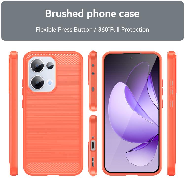 For OPPO Reno13 Global Carbon Fiber Brushed Texture TPU Phone Case