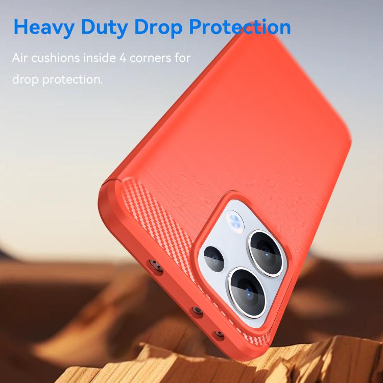 For OPPO Reno13 Global Carbon Fiber Brushed Texture TPU Phone Case