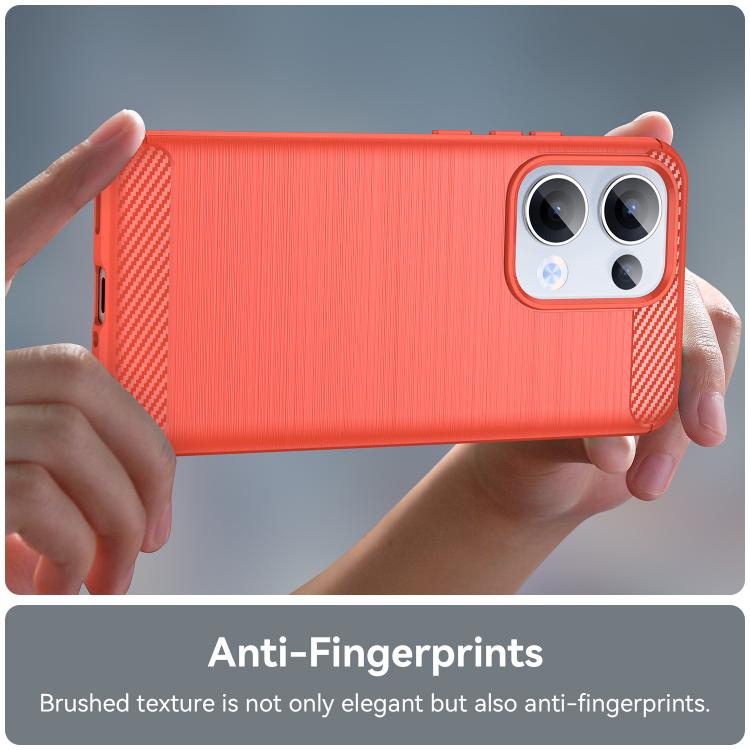 For OPPO Reno13 Global Carbon Fiber Brushed Texture TPU Phone Case