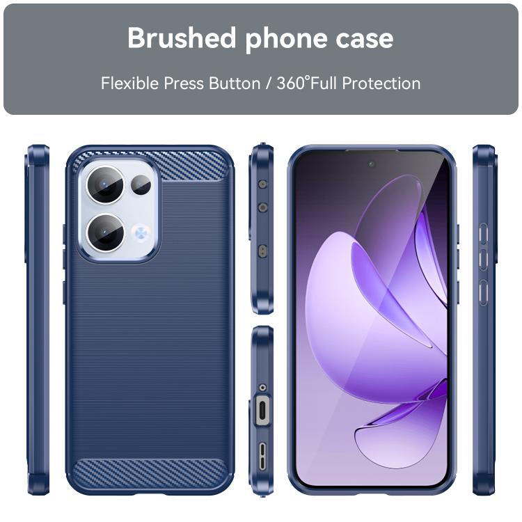 For OPPO Reno13 Global Carbon Fiber Brushed Texture TPU Phone Case