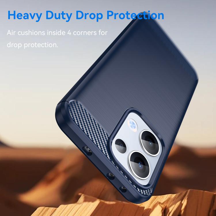 For OPPO Reno13 Global Carbon Fiber Brushed Texture TPU Phone Case