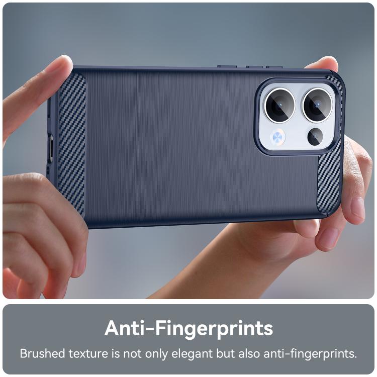 For OPPO Reno13 Global Carbon Fiber Brushed Texture TPU Phone Case