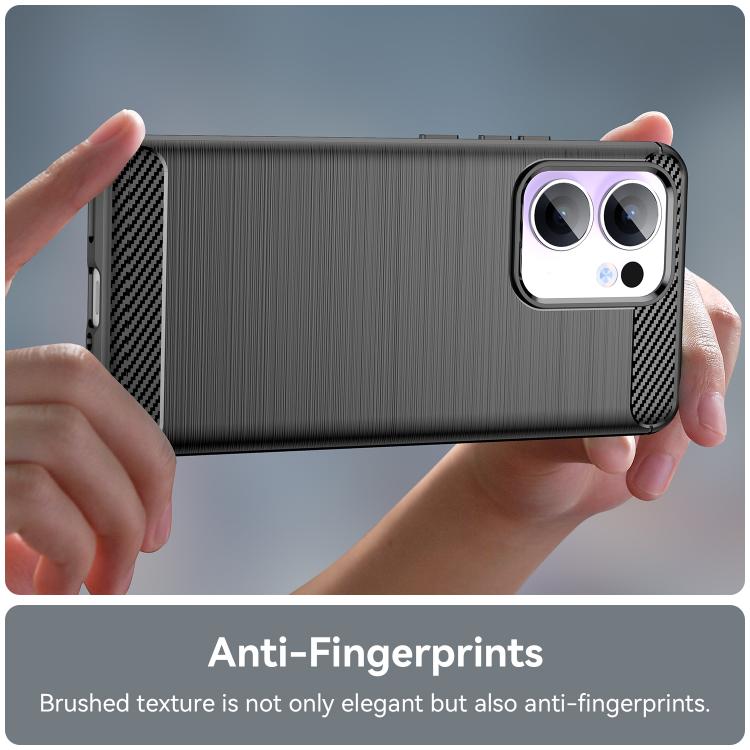 For OPPO Reno13 F 5G Carbon Fiber Brushed Texture TPU Phone Case
