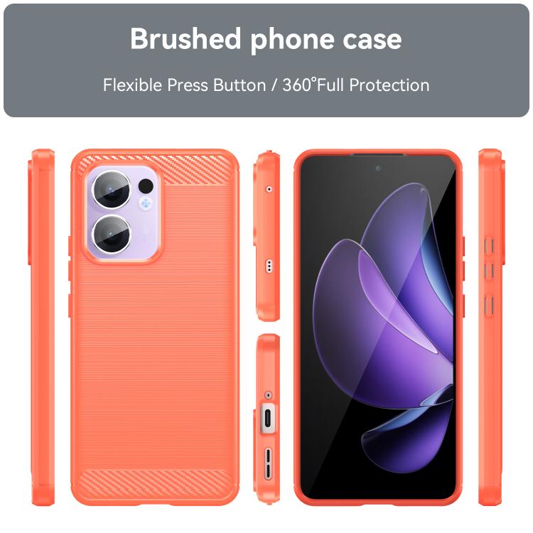 For OPPO Reno13 F 5G Carbon Fiber Brushed Texture TPU Phone Case