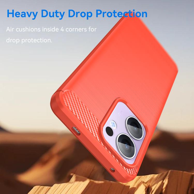 For OPPO Reno13 F 5G Carbon Fiber Brushed Texture TPU Phone Case