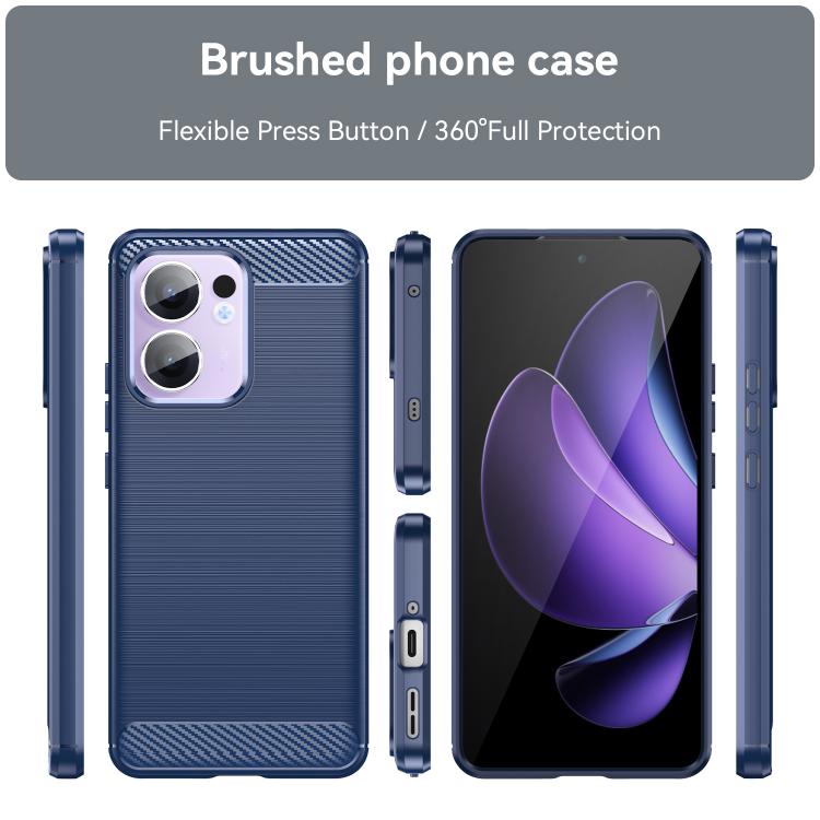 For OPPO Reno13 F 5G Carbon Fiber Brushed Texture TPU Phone Case