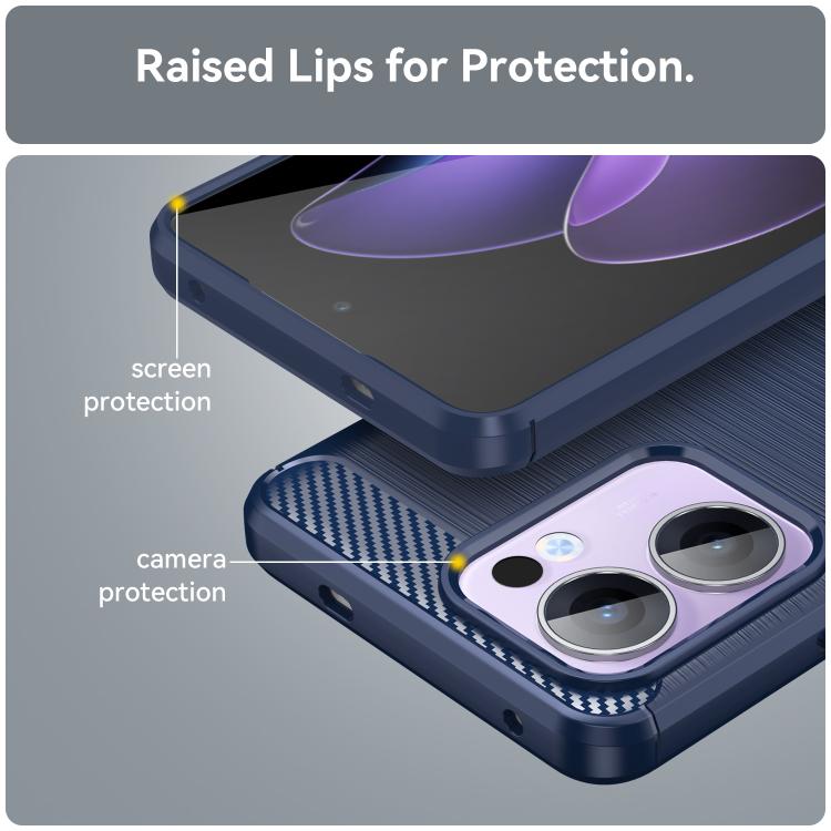 For OPPO Reno13 F 5G Carbon Fiber Brushed Texture TPU Phone Case